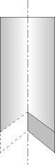Frser: Fischschwanz-Anschliff(schematisch)