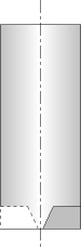 Frser: Flacher Stirnanschliff (schematisch)